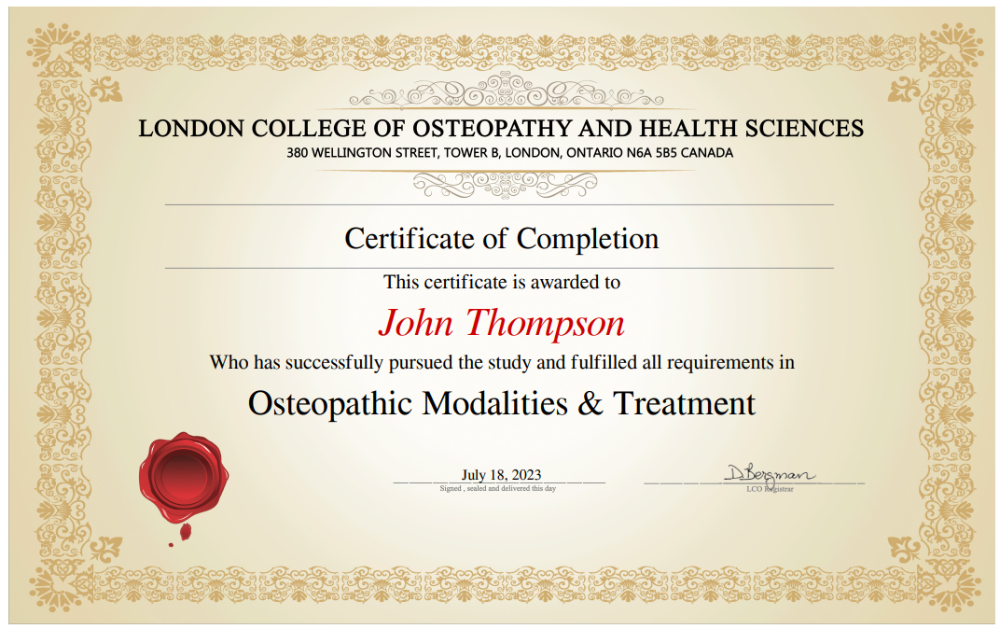 Osteopathic Modalities and Treatment