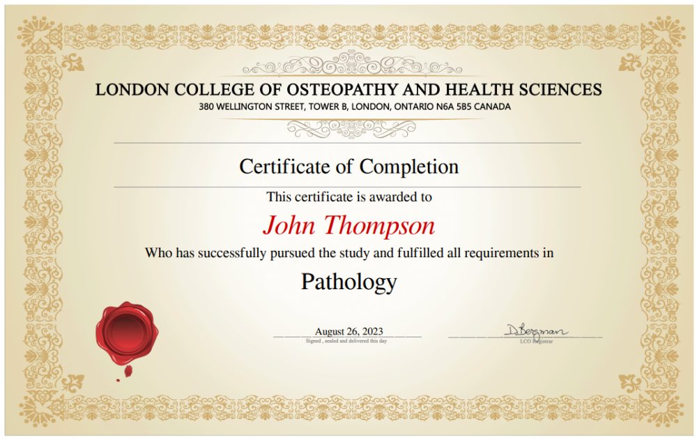 Pathology in Osteopathy