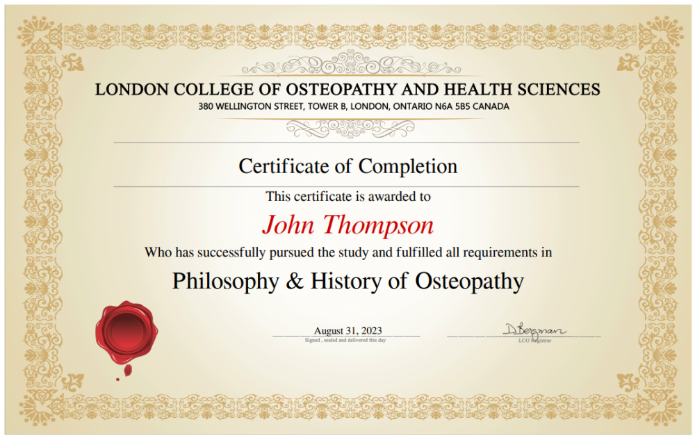 Philosophy and History of Osteopathy